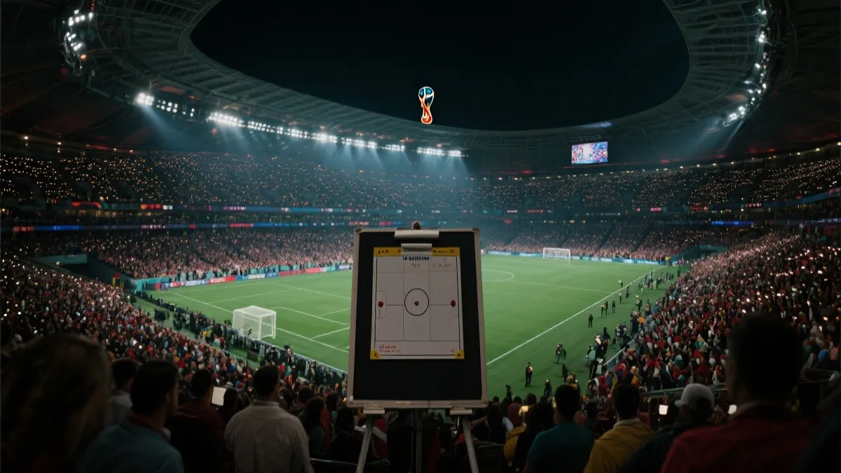 2026世界杯决赛舞台氛围与战术板意象